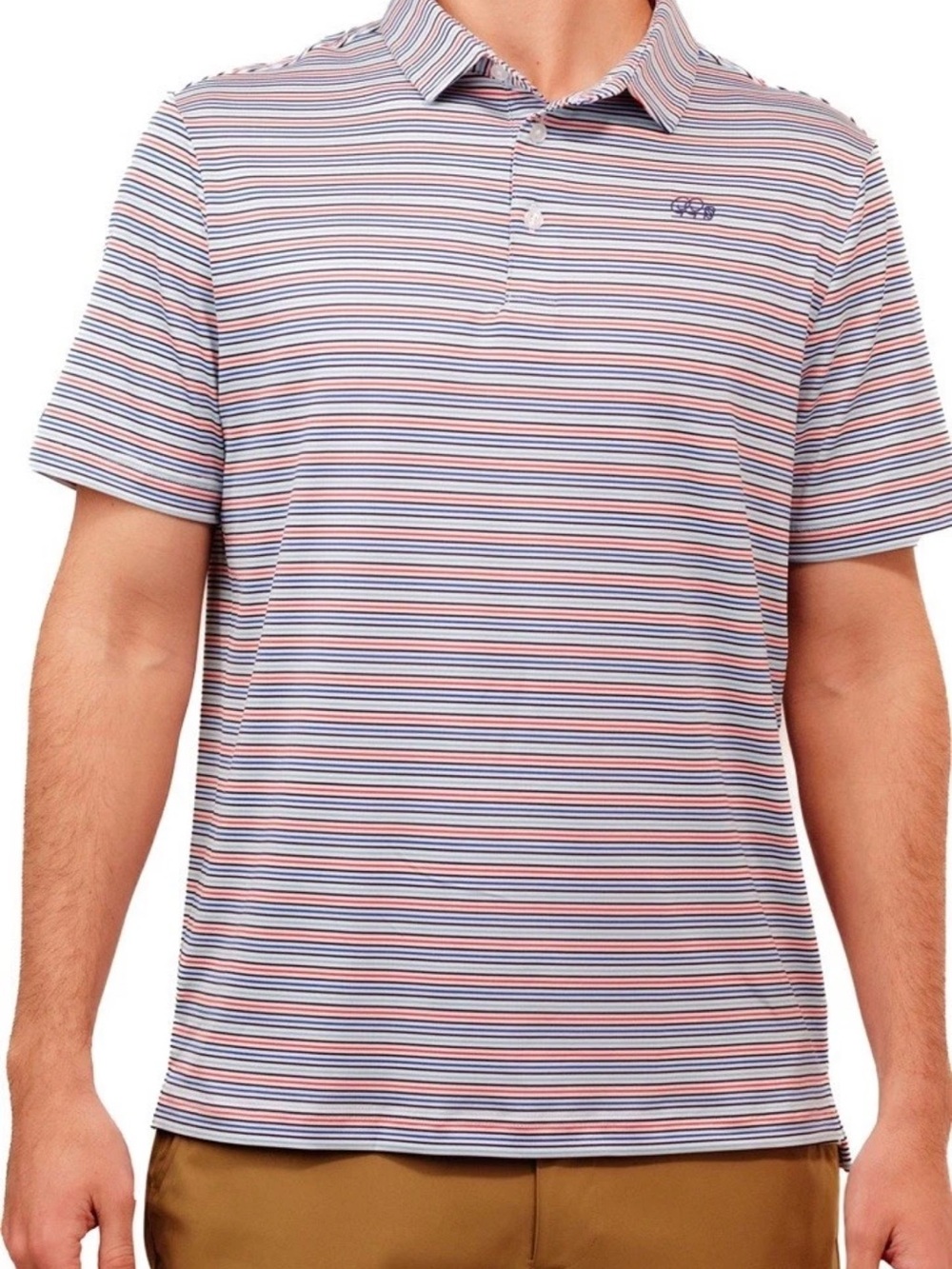 NWT Good Good Golf ⛳️ men’s Celebrate Striped Polo shirt Sz  XXL $75